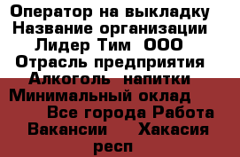 Оператор на выкладку › Название организации ­ Лидер Тим, ООО › Отрасль предприятия ­ Алкоголь, напитки › Минимальный оклад ­ 30 000 - Все города Работа » Вакансии   . Хакасия респ.